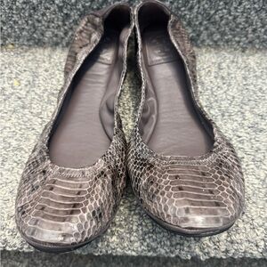 Tory Burch Snakeskin Ballet Flats